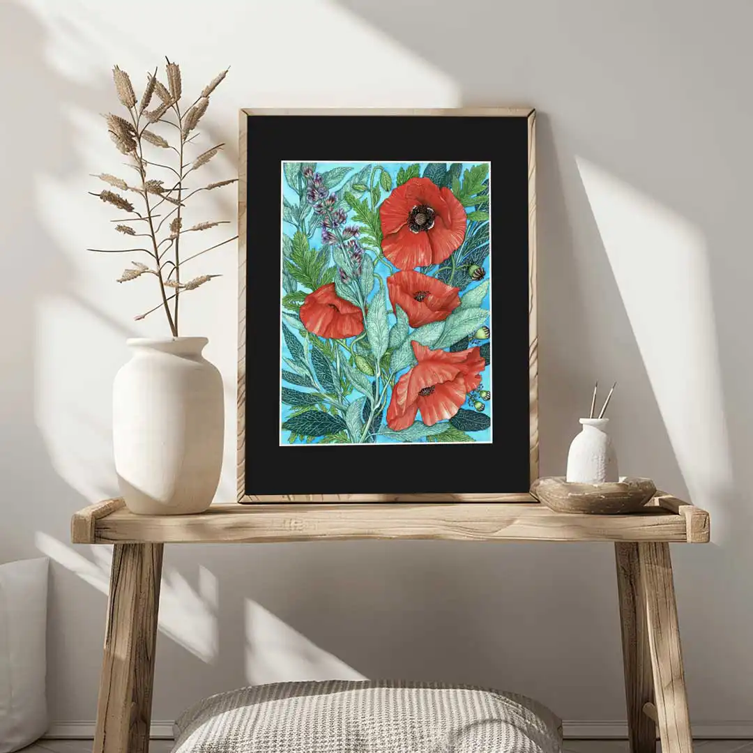 Szałwia i Maki reprodukcja Biotop_Art
