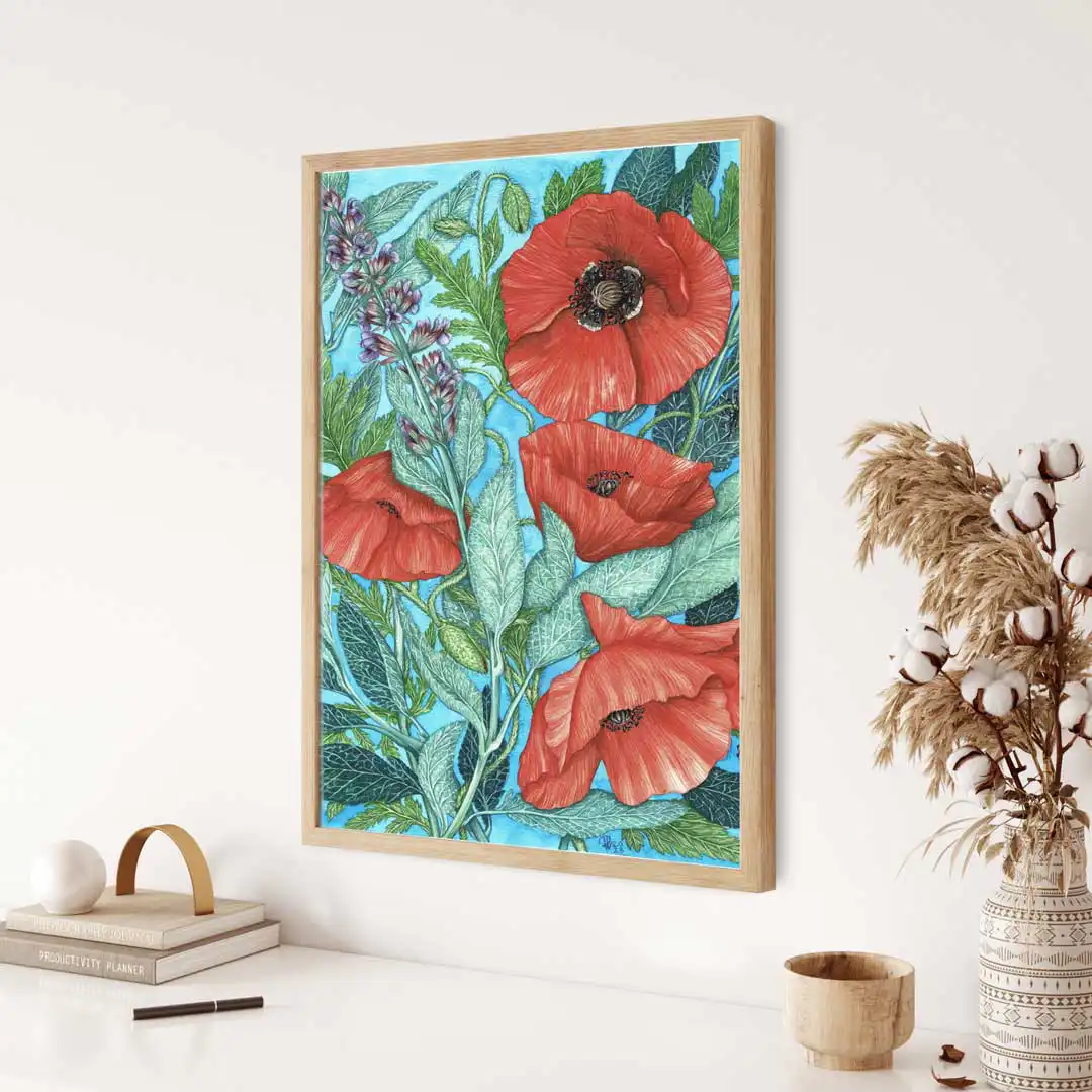 Szałwia i Maki reprodukcja Biotop_Art