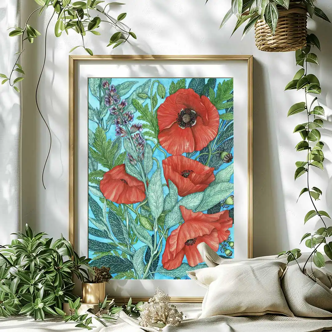 Szałwia i Maki reprodukcja Biotop_Art
